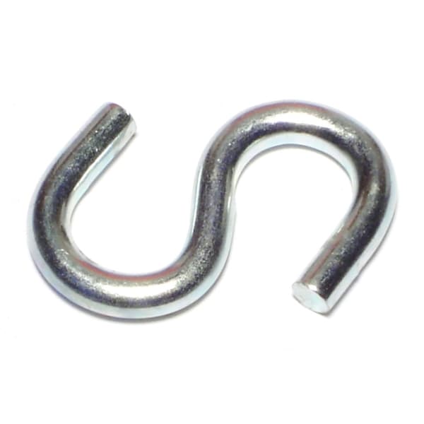 Midwest Fastener 11/64" x 7/16" x 1-1/2" Zinc Plated Steel Open S Hooks 1 12PK 60706 - main